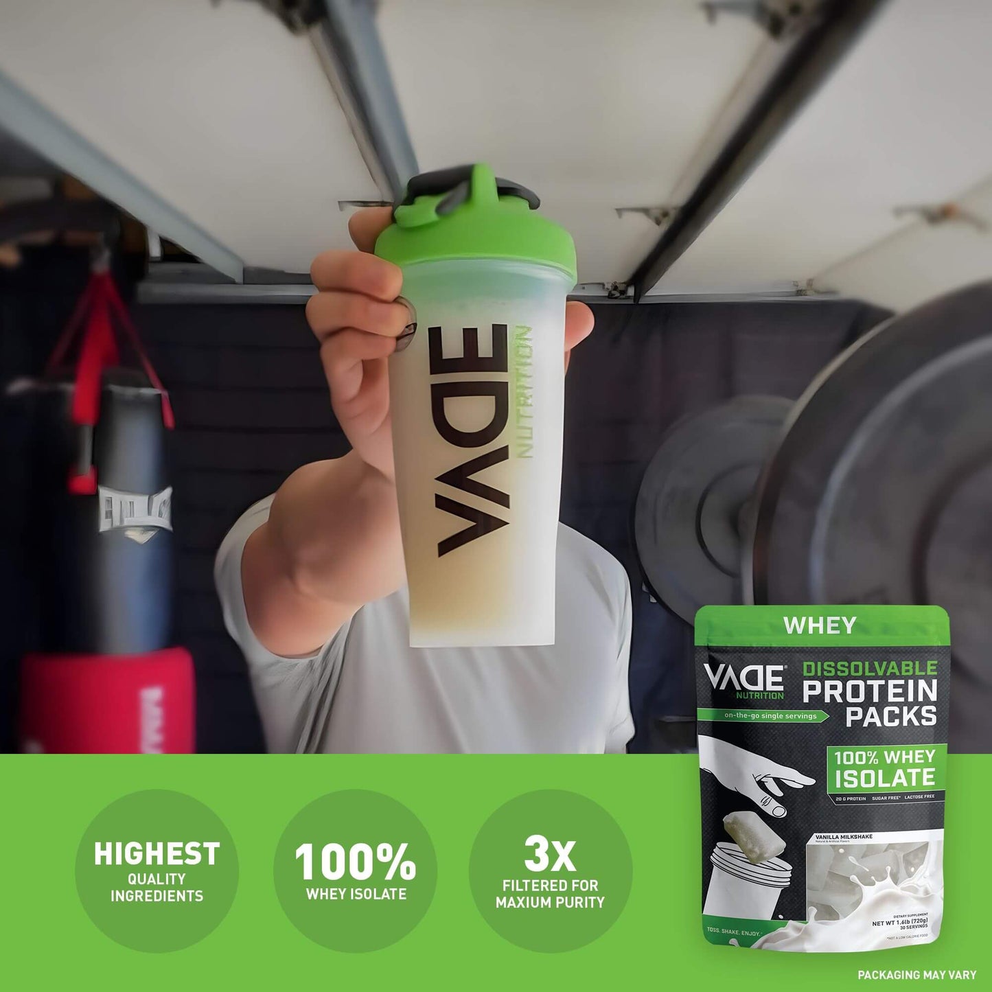 100% WHEY ISOLATE PROTEIN VANILLA MILKSHAKE