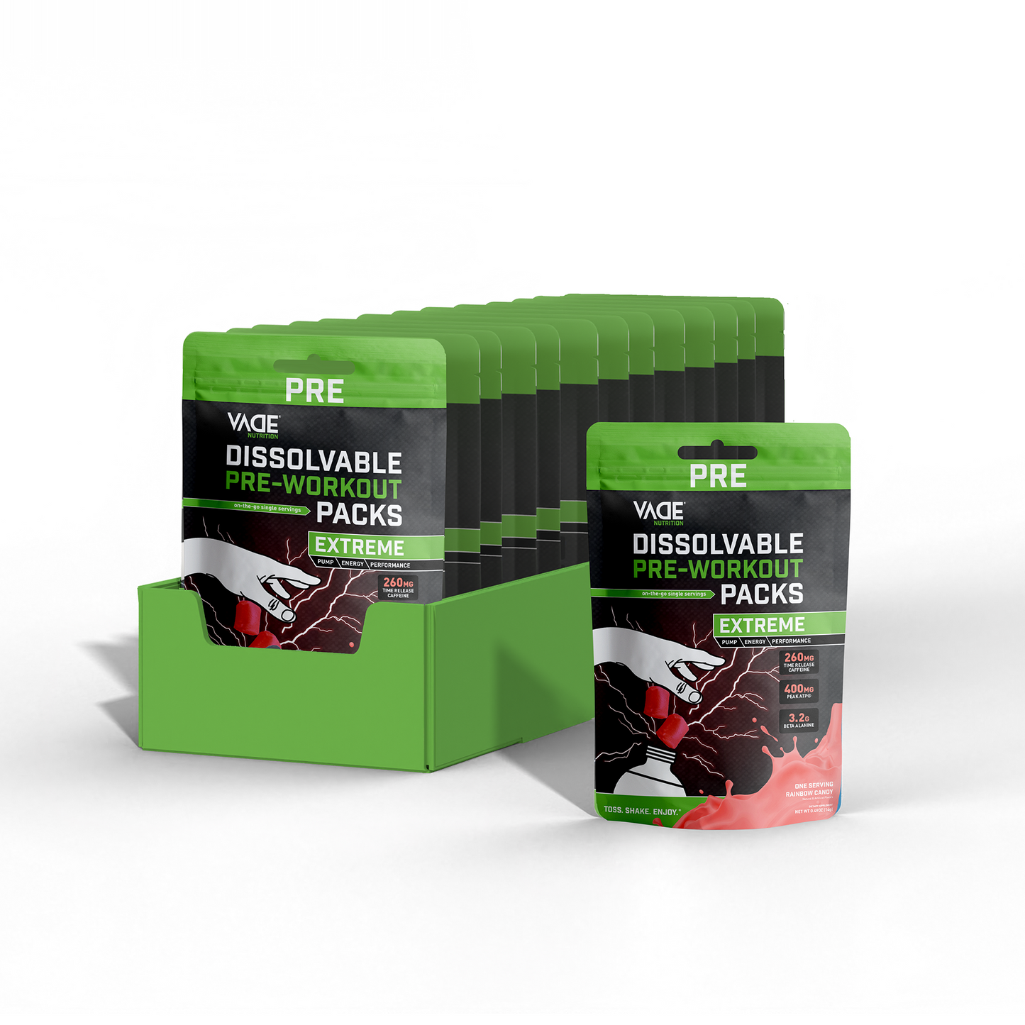 EXTREME PRE-WORKOUT RAINBOW CANDY TRAVEL PACKS