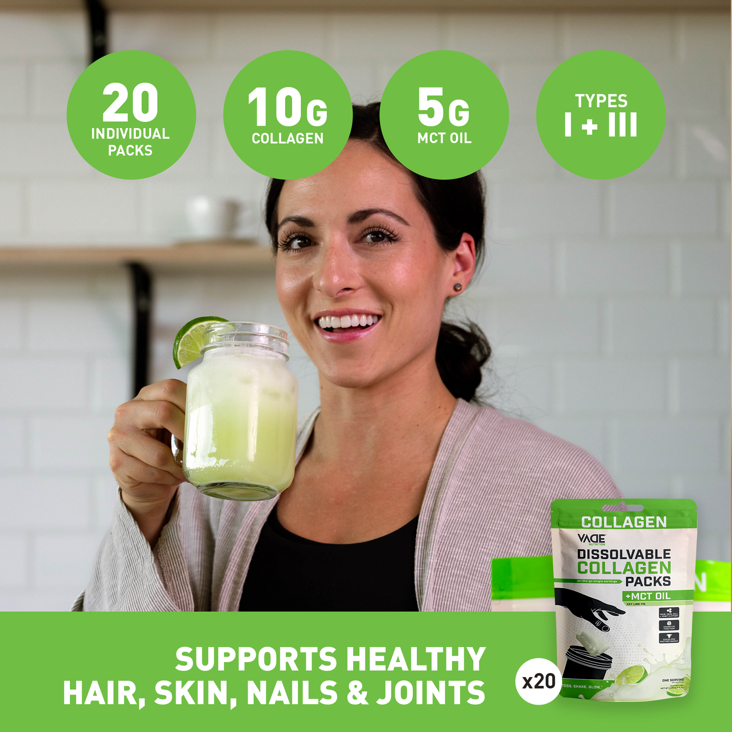 COLLAGEN + MCT OIL KEY LIME PIE TRAVEL PACKS