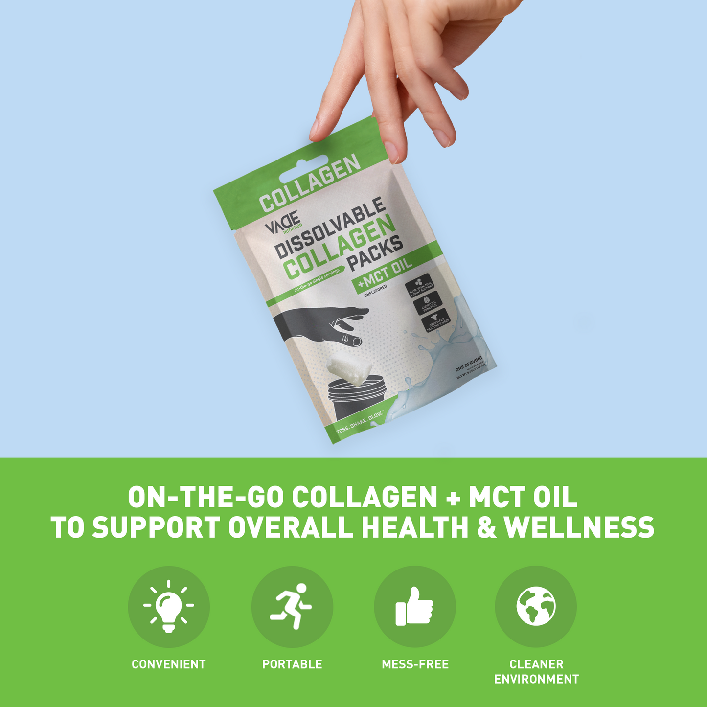 COLLAGEN + MCT OIL UNFLAVORED TRAVEL PACKS