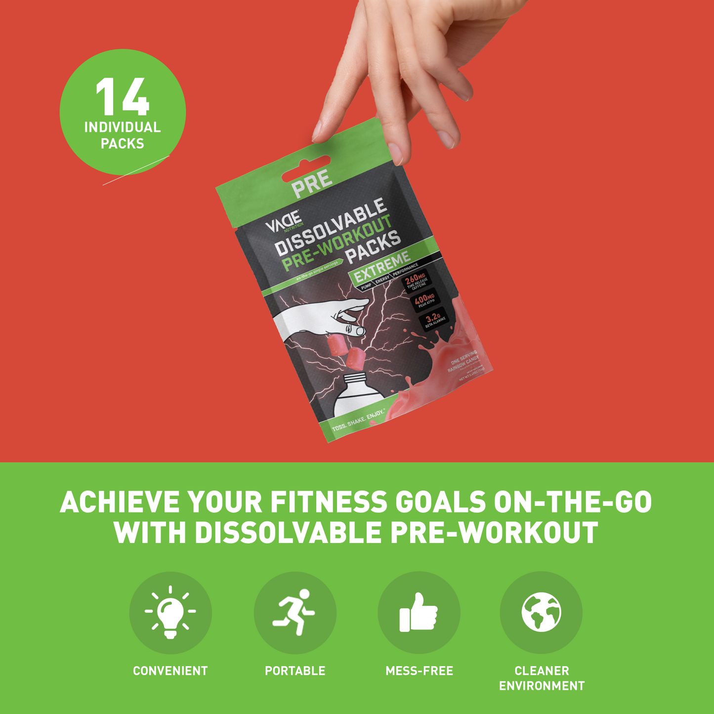 EXTREME PRE-WORKOUT RAINBOW CANDY TRAVEL PACKS