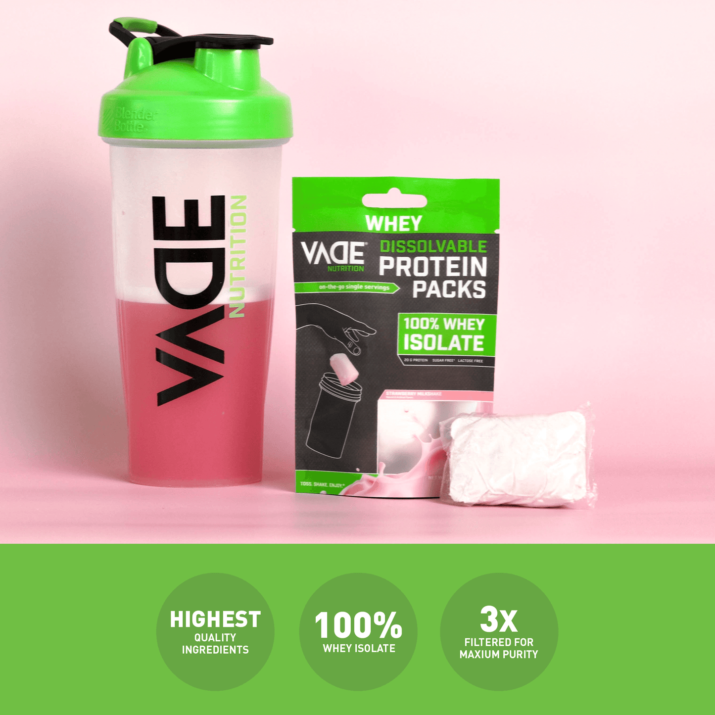 100% WHEY ISOLATE PROTEIN STRAWBERRY MILKSHAKE