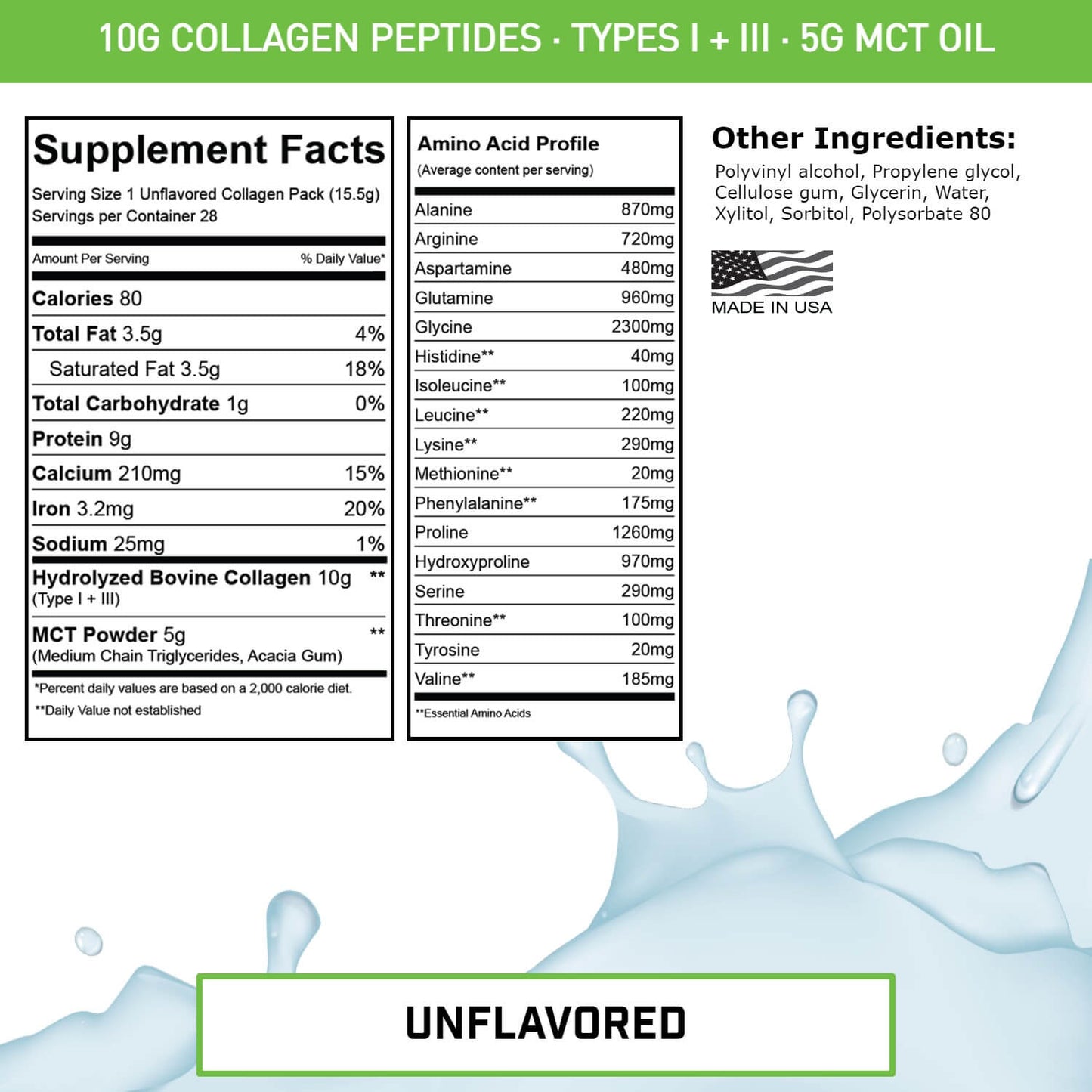 COLLAGEN + MCT OIL UNFLAVORED