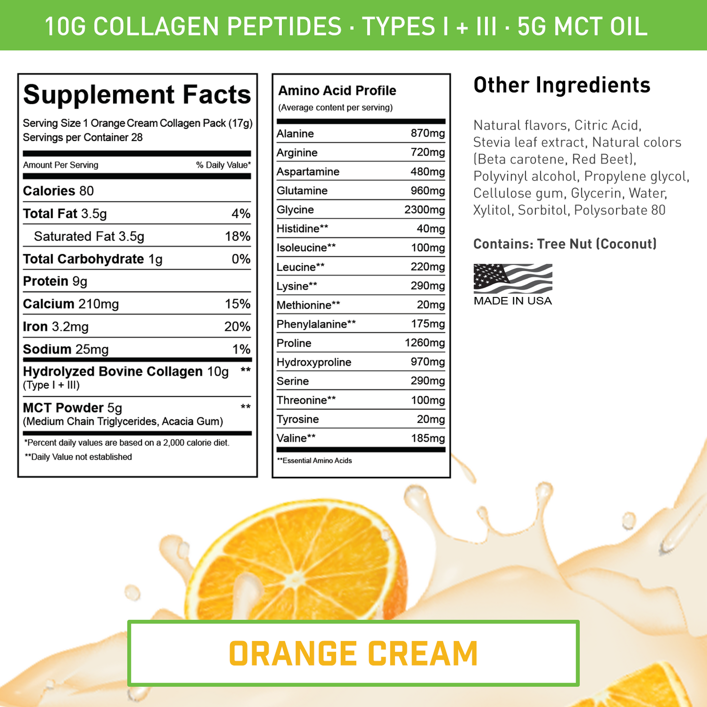 COLLAGEN + MCT ORANGE CREAM