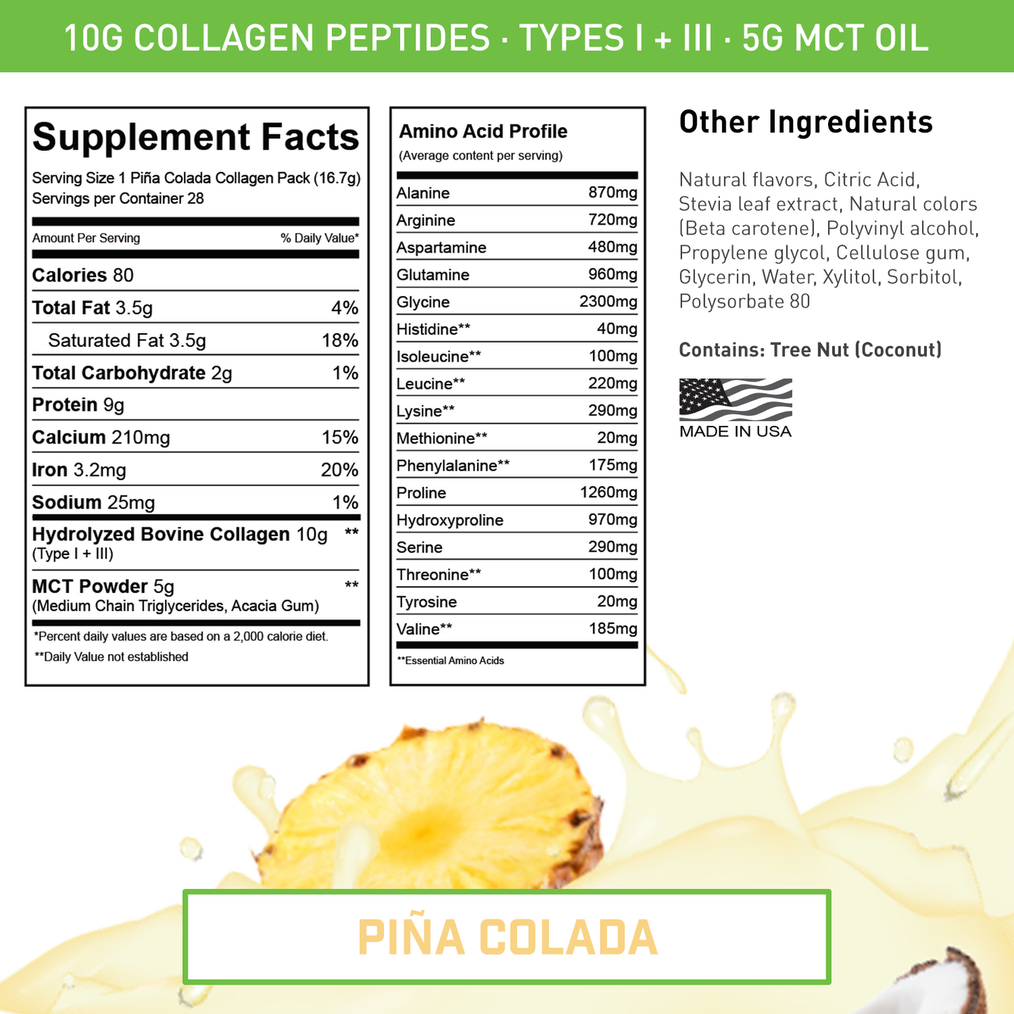 COLLAGEN + MCT PIÑA COLADA