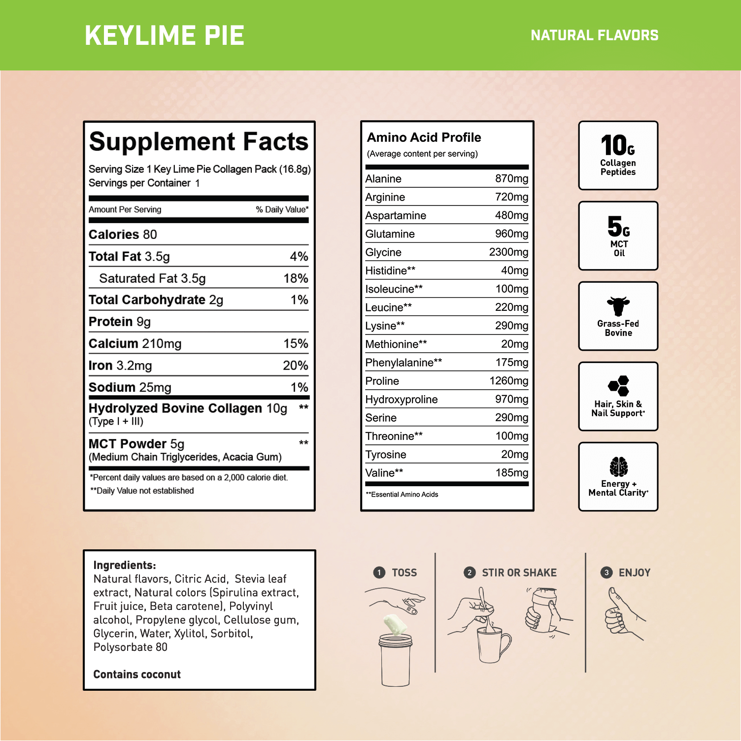 KEY LIME PIE 1 Serving