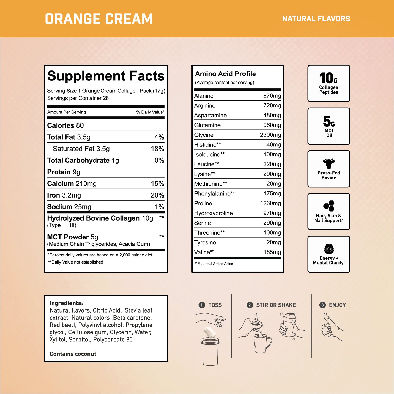 ORANGE CREAM 28 Servings