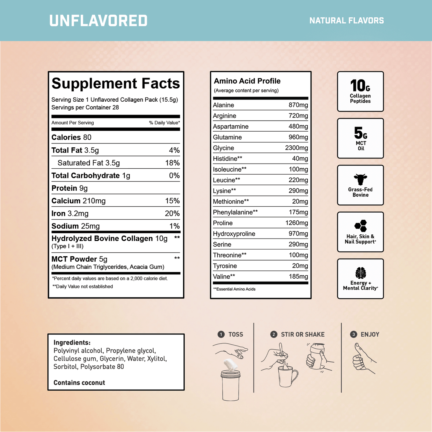 UNFLAVORED 28 Servings