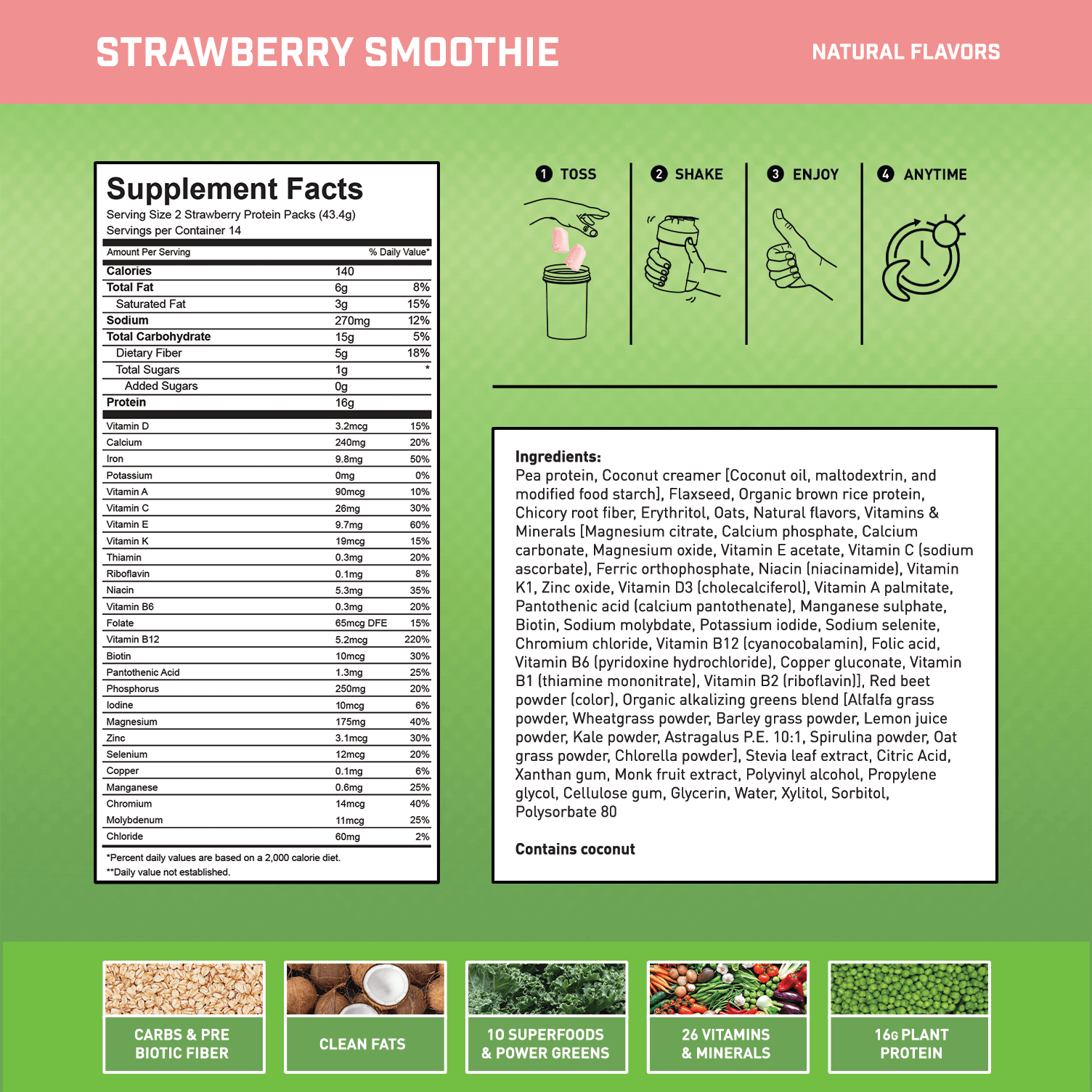 STRAWBERRY SMOOTHIE 14 Servings