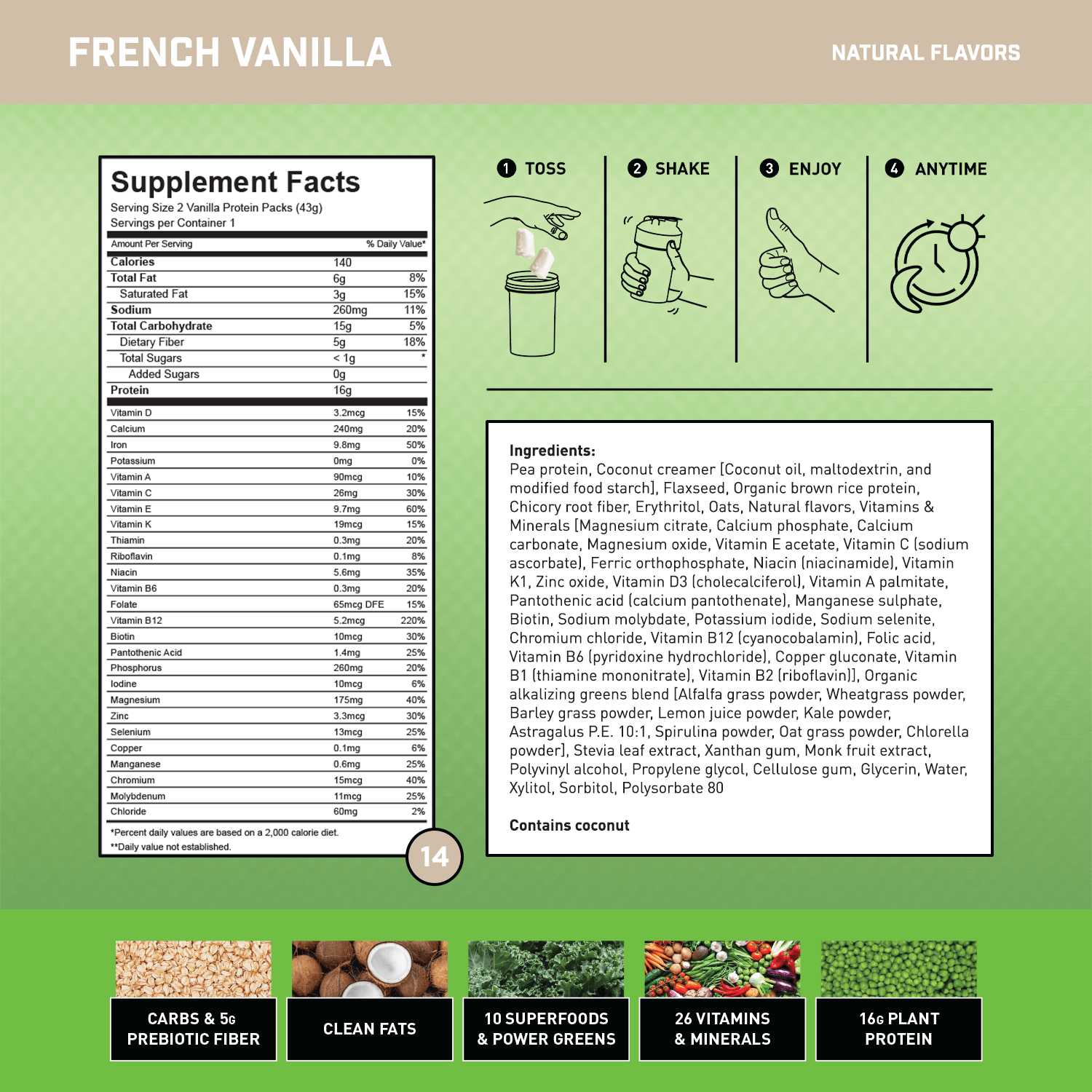 FRENCH VANILLA 14 Individual Travel Packs