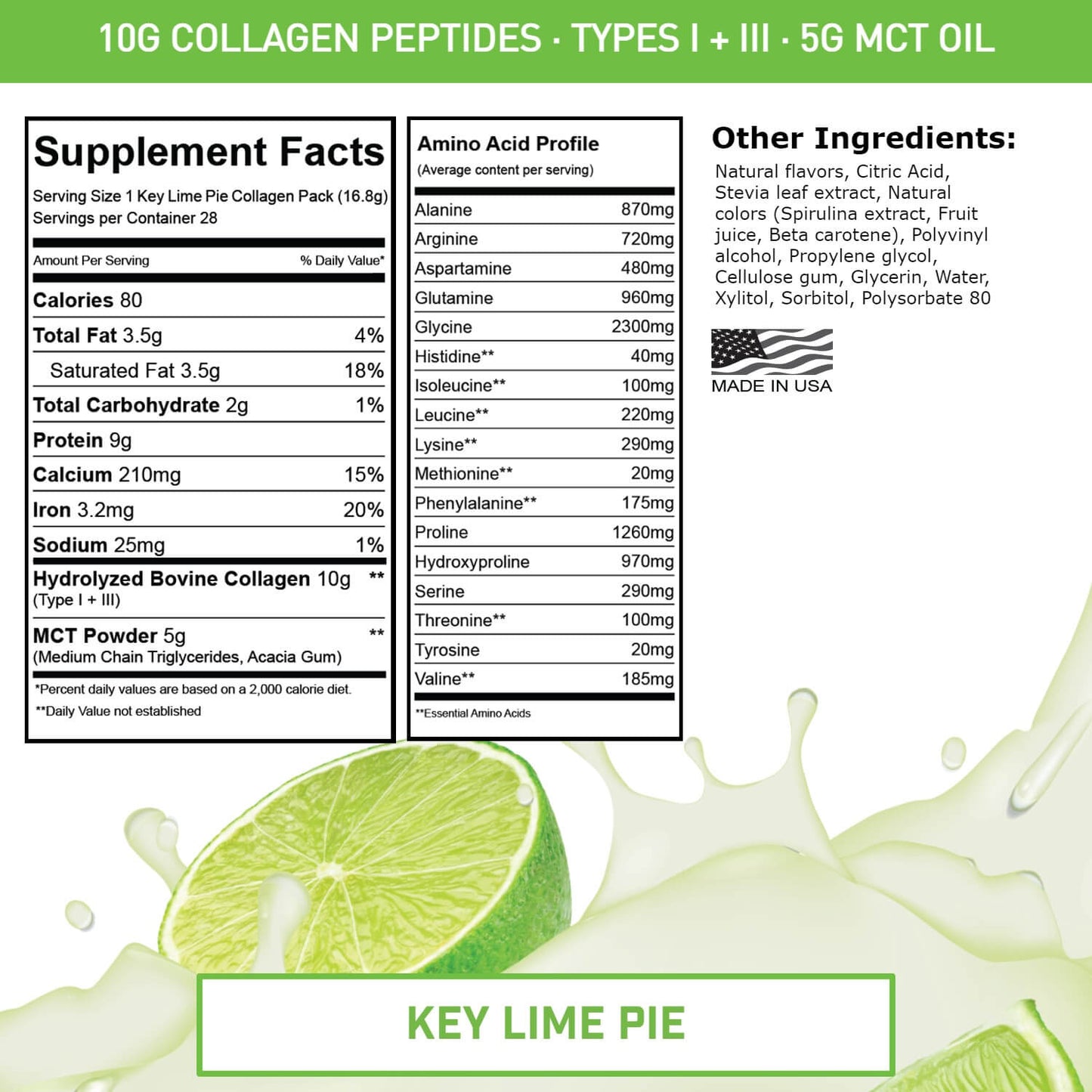 COLLAGEN + MCT OIL KEY LIME PIE