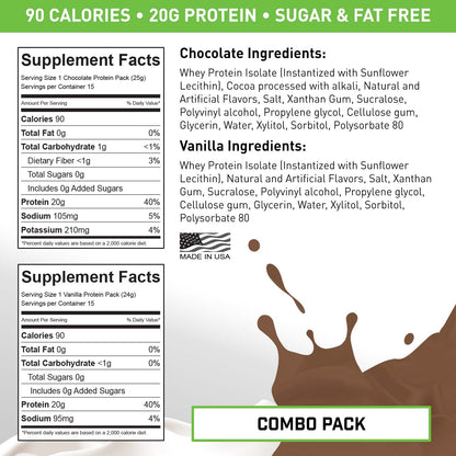 100% WHEY ISOLATE PROTEIN COMBO PACK