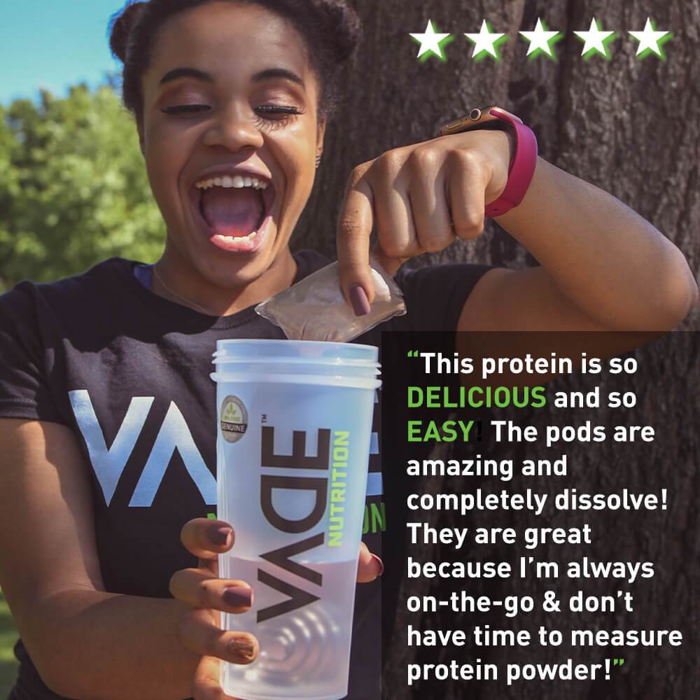 VADE Nutrition Dissolvable Protein Packs - 100% Whey Isolate Protein Powder  Chocolate Milkshake - Low Carb, Low Calorie, Lactose Free, Sugar Free, Fat